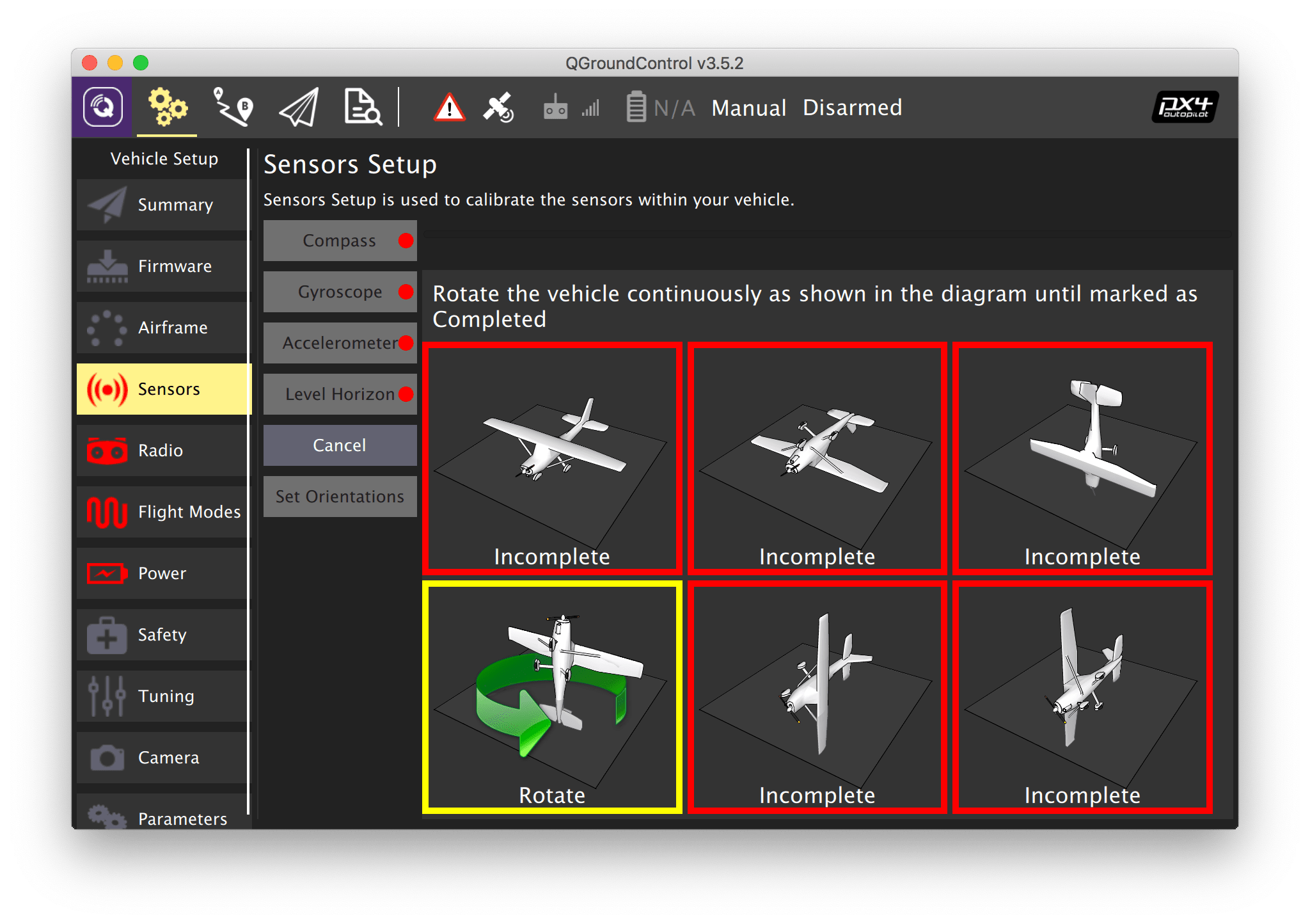 QGroundControl compass calibration